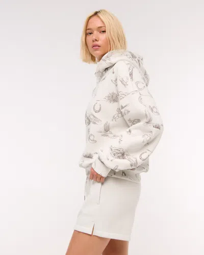 Abercrombie & Fitch Mid Rise Sunday Short In Gray