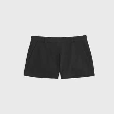 Abercrombie & Fitch Low Rise Micro Tailored Short In Black