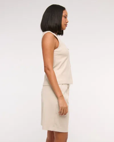 Abercrombie & Fitch Mid Rise Bermuda Short In Gray