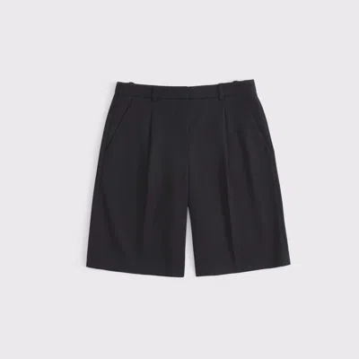 Abercrombie & Fitch Mid Rise Bermuda Short In Black