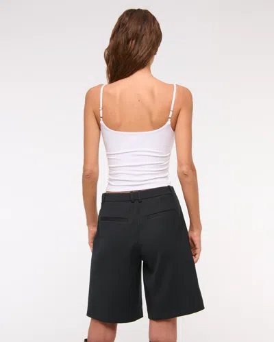 Abercrombie & Fitch Mid Rise Bermuda Short In Black