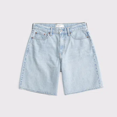 Abercrombie & Fitch Curve Love Mid Rise Jort In Brown