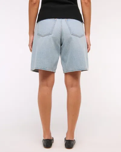 Abercrombie & Fitch Curve Love Mid Rise Jort In Brown