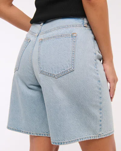 Abercrombie & Fitch Curve Love Mid Rise Jort In Brown