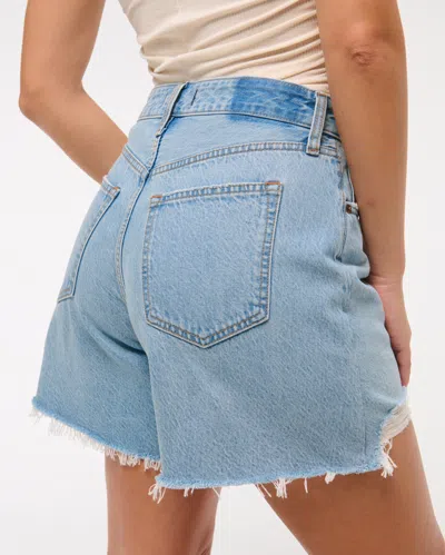 Abercrombie & Fitch Curve Love High Rise Loose Short In White