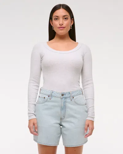 Abercrombie & Fitch Curve Love High Rise Loose Short In Brown