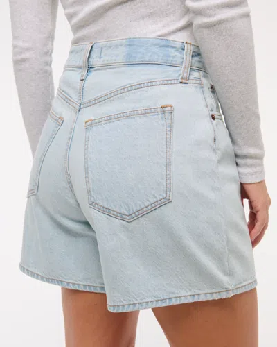 Abercrombie & Fitch Curve Love High Rise Loose Short In Brown