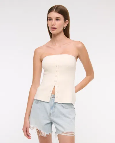 Abercrombie & Fitch Low Rise Baggy Short In White