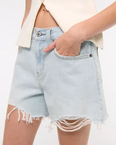 Abercrombie & Fitch Low Rise Baggy Short In White