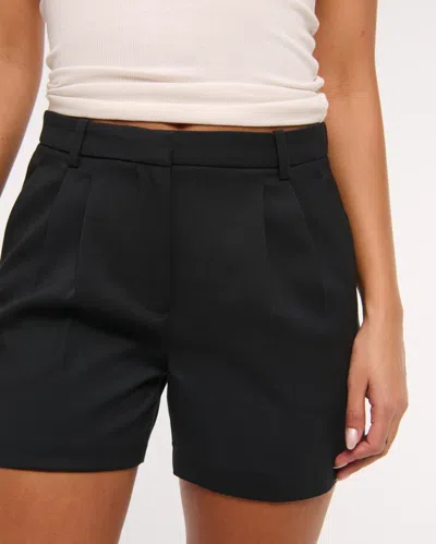 Abercrombie & Fitch A&f Sloane Low Rise Tailored Short In Black