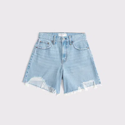 Abercrombie & Fitch High Rise Loose Short In White