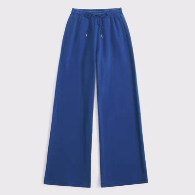 Abercrombie & Fitch High Rise Sunday Wide Leg Sweatpant In Blue