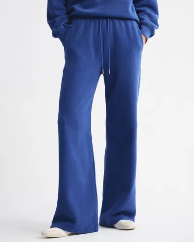 Abercrombie & Fitch High Rise Sunday Wide Leg Sweatpant In Blue