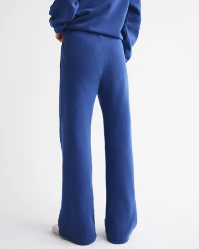 Abercrombie & Fitch High Rise Sunday Wide Leg Sweatpant In Blue