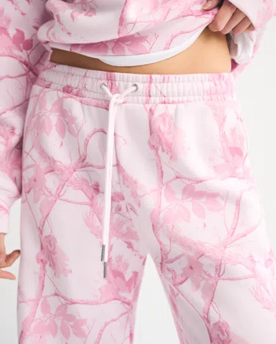 Abercrombie & Fitch High Rise Sunday Wide Leg Sweatpant In Pink