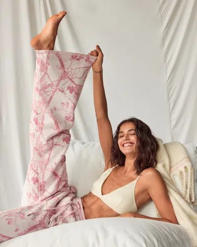 Abercrombie & Fitch High Rise Sunday Wide Leg Sweatpant In Pink