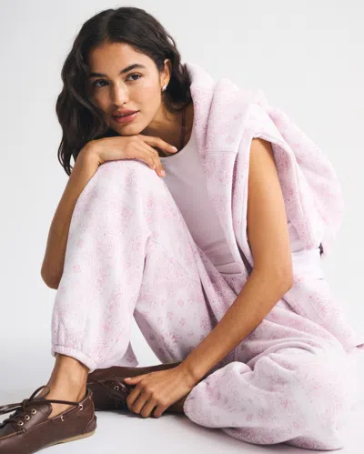 Abercrombie & Fitch High Rise Sunday Baggy Sweatpant In Pink