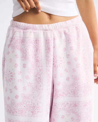 Abercrombie & Fitch High Rise Sunday Baggy Sweatpant In Pink