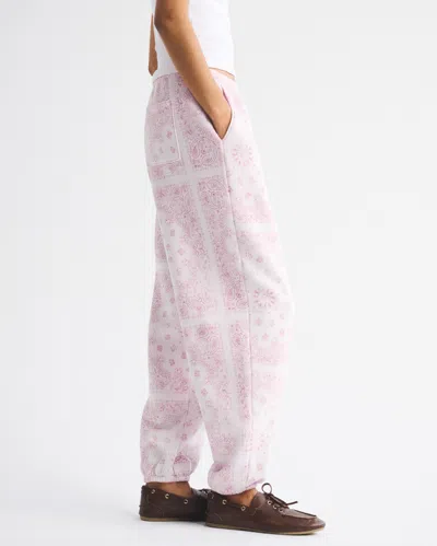 Abercrombie & Fitch High Rise Sunday Baggy Sweatpant In Pink