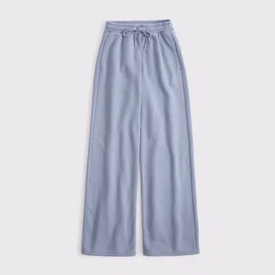 Abercrombie & Fitch High Rise Sunday Wide Leg Sweatpant In Blue