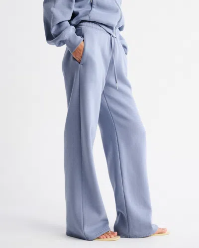 Abercrombie & Fitch High Rise Sunday Wide Leg Sweatpant In Blue