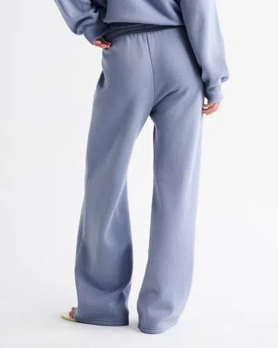 Abercrombie & Fitch High Rise Sunday Wide Leg Sweatpant In Blue