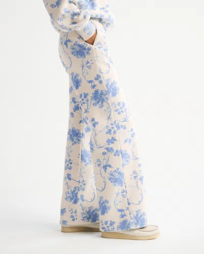 Abercrombie & Fitch High Rise Sunday Wide Leg Sweatpant In White