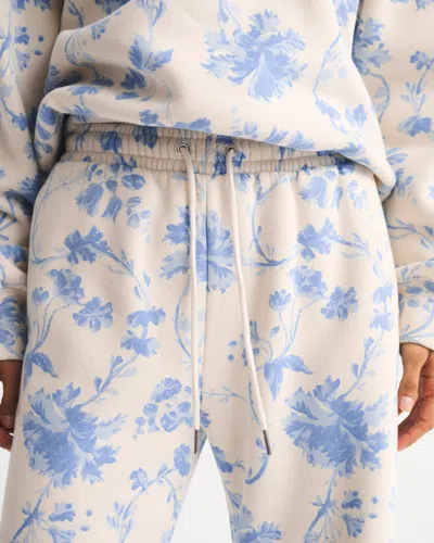 Abercrombie & Fitch High Rise Sunday Wide Leg Sweatpant In White