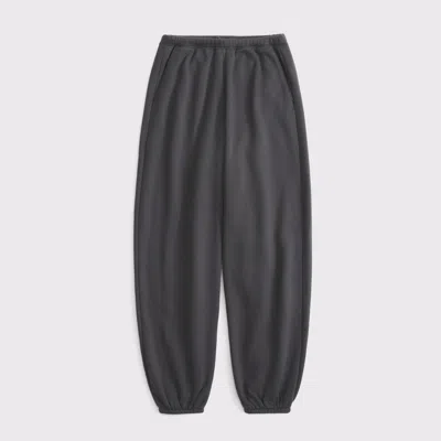 Abercrombie & Fitch High Rise Sunday Baggy Sweatpant In Black