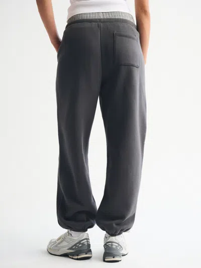 Abercrombie & Fitch High Rise Sunday Baggy Sweatpant In Black