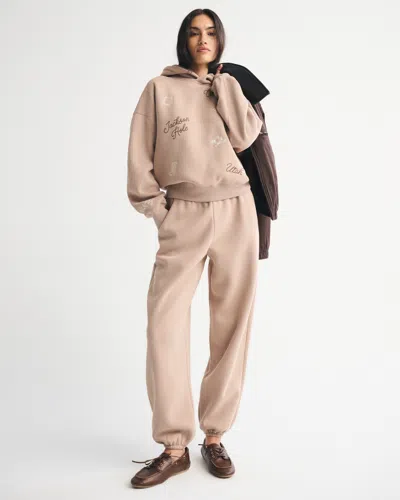 Abercrombie & Fitch High Rise Sunday Baggy Sweatpant In Brown