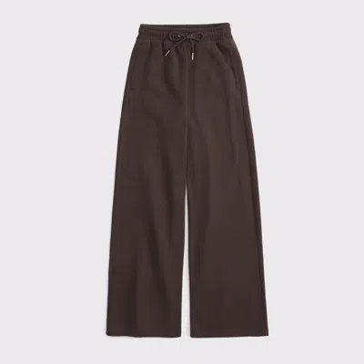 Abercrombie & Fitch High Rise Wide Leg Sunday Sweatpant In Brown