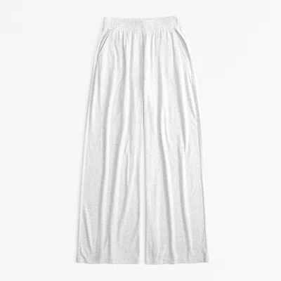 Abercrombie & Fitch Lounge Brushed Wide Leg Sweatpant In Gray