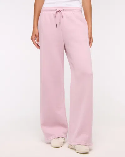 Abercrombie & Fitch High Rise Wide Leg Sunday Sweatpant In Pink