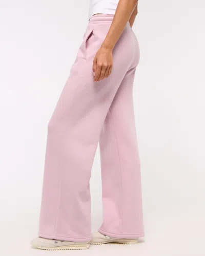 Abercrombie & Fitch High Rise Wide Leg Sunday Sweatpant In Pink