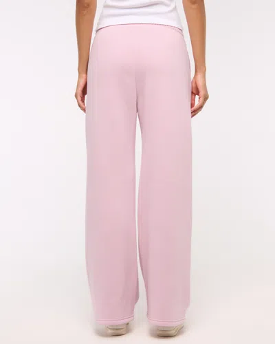 Abercrombie & Fitch High Rise Wide Leg Sunday Sweatpant In Pink