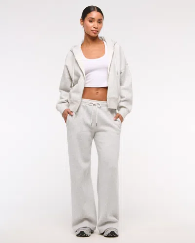 Abercrombie & Fitch High Rise Wide Leg Sunday Sweatpant In Gray
