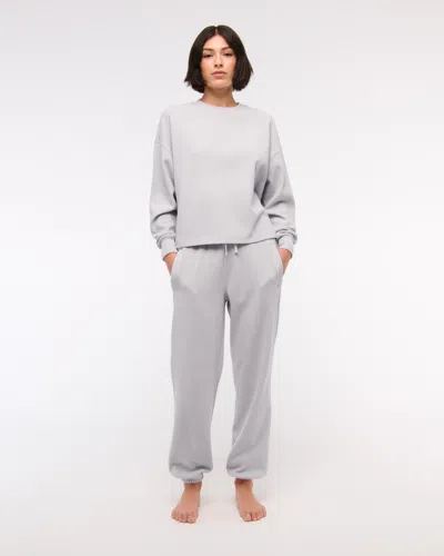 Abercrombie & Fitch Lounge Waffle Oversized Jogger In Gray