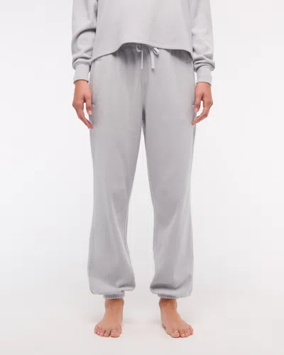 Abercrombie & Fitch Lounge Waffle Oversized Jogger In Gray