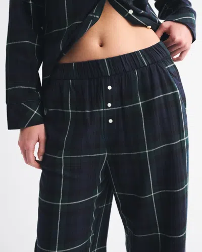 Abercrombie & Fitch Flannel Sleep Pant In Blue