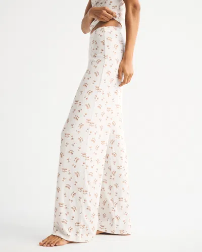 Abercrombie & Fitch Pointelle Wide Leg Sleep Pant In Multi