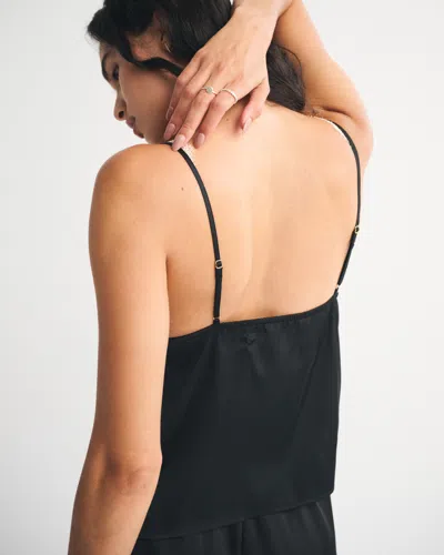 Abercrombie & Fitch Lace And Satin Sleep Cami In Black