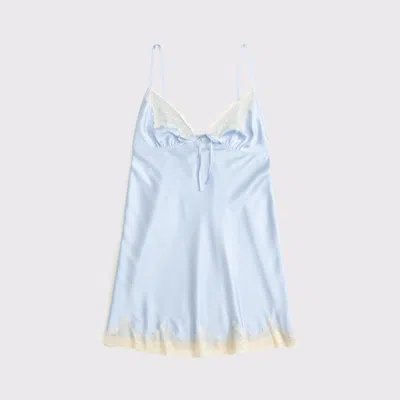 Abercrombie & Fitch Lace And Satin Nightie In Blue