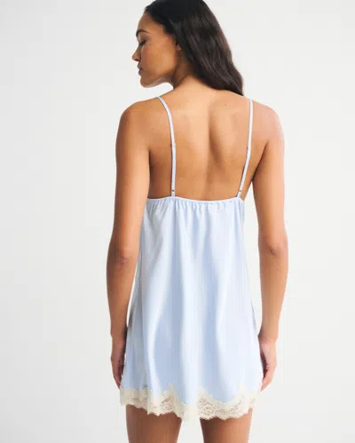 Abercrombie & Fitch Lace And Satin Nightie In Blue