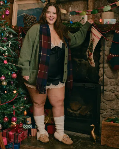 Abercrombie & Fitch Lace And Satin Nightie In Black