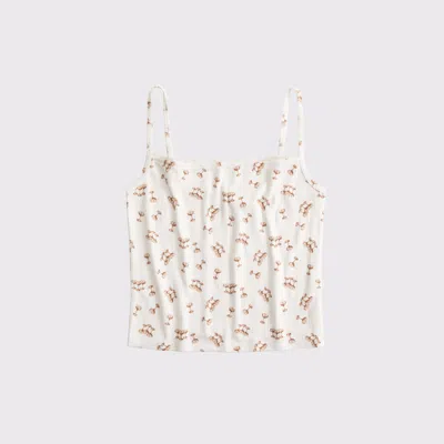 Abercrombie & Fitch Pointelle Sleep Cami In White