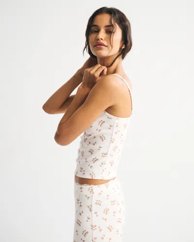 Abercrombie & Fitch Pointelle Sleep Cami In White