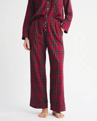 Abercrombie & Fitch Flannel Sleep Pant In Red