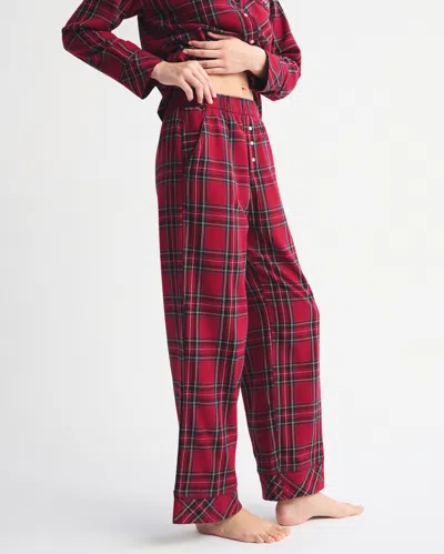 Abercrombie & Fitch Flannel Sleep Pant In Red