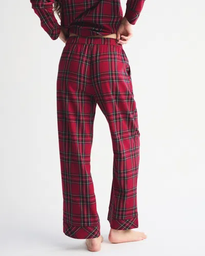 Abercrombie & Fitch Flannel Sleep Pant In Red